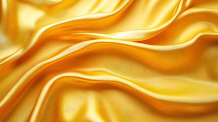 Obraz premium Golden Fabric Drapes and Swirls Elegant Luxurious Texture with Smooth Flowing Design