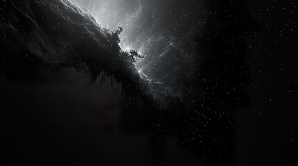 Black Background with Scattered Light Specks