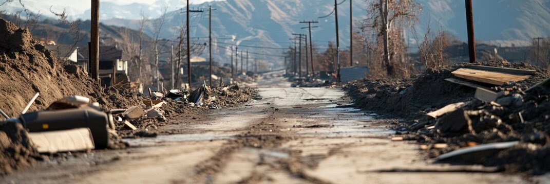 California town after mudslide 