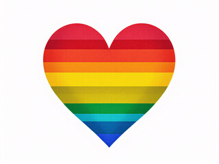 Rainbow heart symbolizing LGBTQ pride and love.