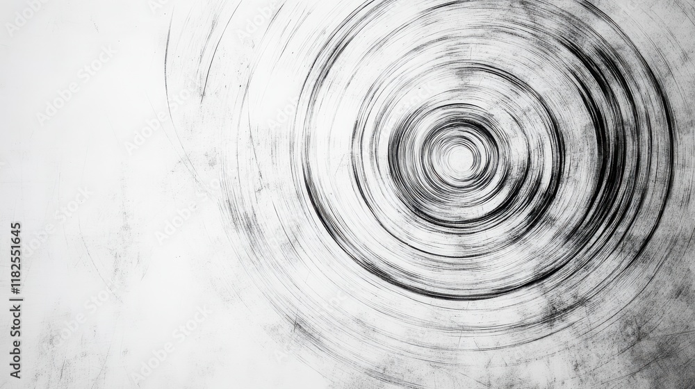 Poster elegant spiral patterns on white surface abstract art minimalist design artistic space close-up visu