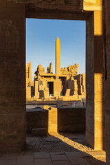 Karnak, Luxor, Egypt. Obelisk at the Karnak Temple Complex.