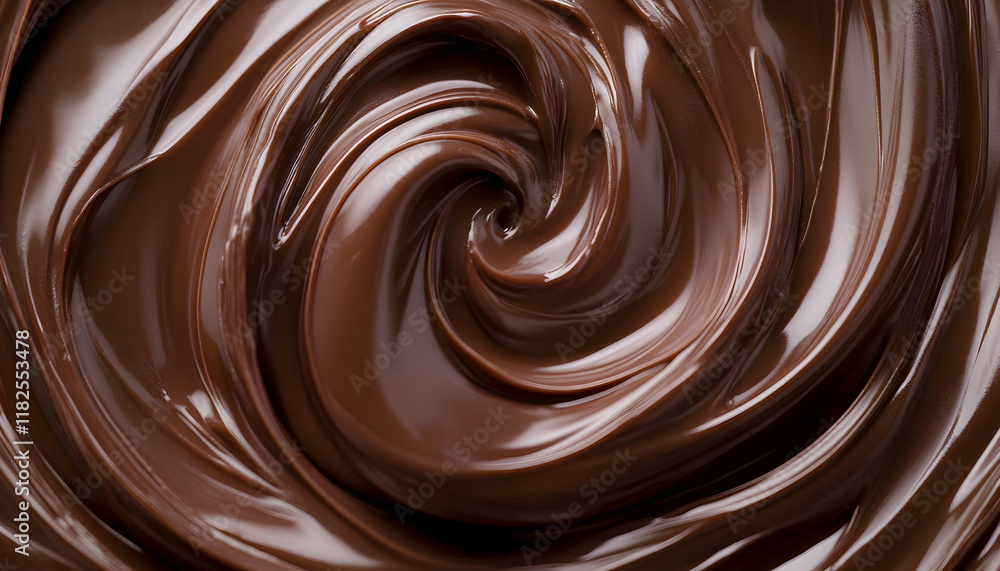 Poster rich mocha mousse tones blend into soft cream swirls in a resin artwork, creating a dynamic and capt