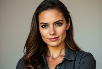 Obraz premium Portrait of a strong woman with a determined expression