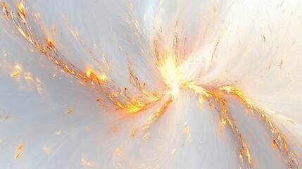 Abstract Golden Fire Explosion Swirl Background