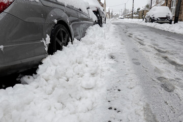 Sudden winter with snow and frost in the United Kingdom 