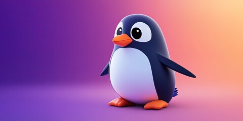 Fototapeta premium 2D animation penguin -