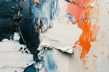 Thick impasto oil painting creating an abstract background with vivid colors and textured brushstrokes