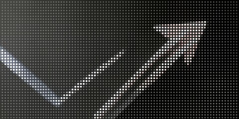 Abstract upward arrow, growth.