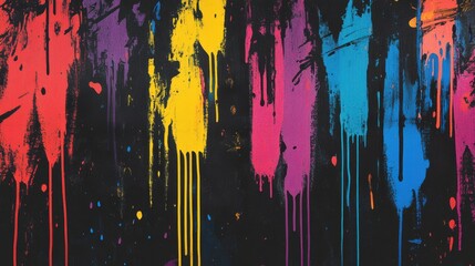 Vibrant abstract art urban gallery digital artwork contemporary eye-level expression of creativity