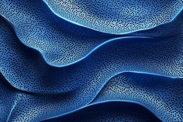Wavy blue surface with many small holes forming an abstract textured background