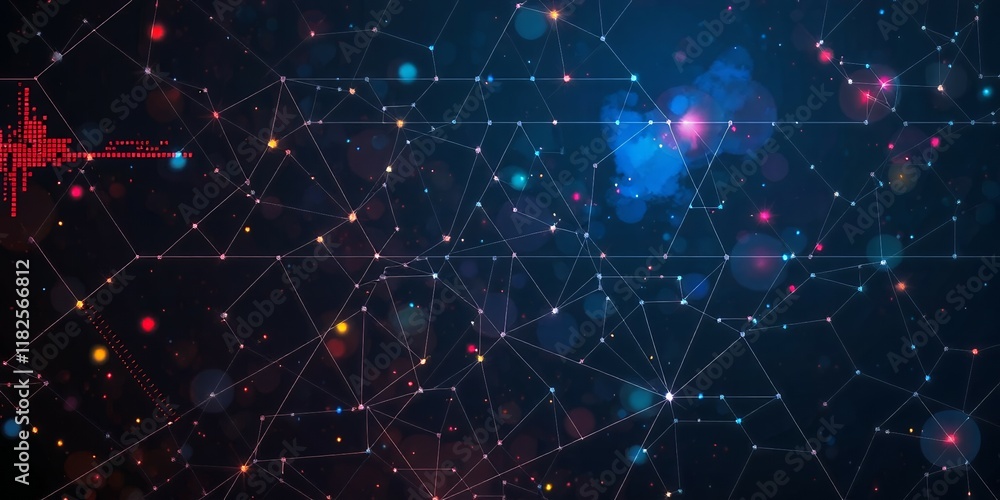 Poster abstract digital network connection