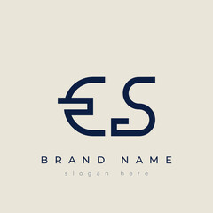 E and S logo design. ES abstract Letters Logo Monogram. This logo design is the process of creating a visual symbol that represents a brand, company, or individual.