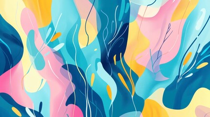Abstract Colorful Shapes and Patterns - A Vibrant Visual Feast