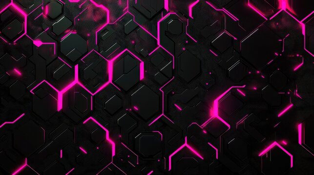 Abstract circuit board design featuring neon pink elements digital art modern technology environment high-tech viewpoint