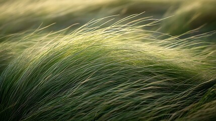 Green Grass Blowing Gently In The Wind