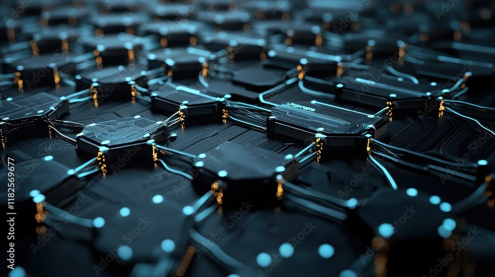 Poster dynamic circuit board design technology lab digital art cyber environment close-up abstract innovati