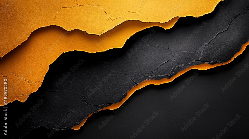 Aufkleber bright and dark textured layers of torn paper create an abstract design
