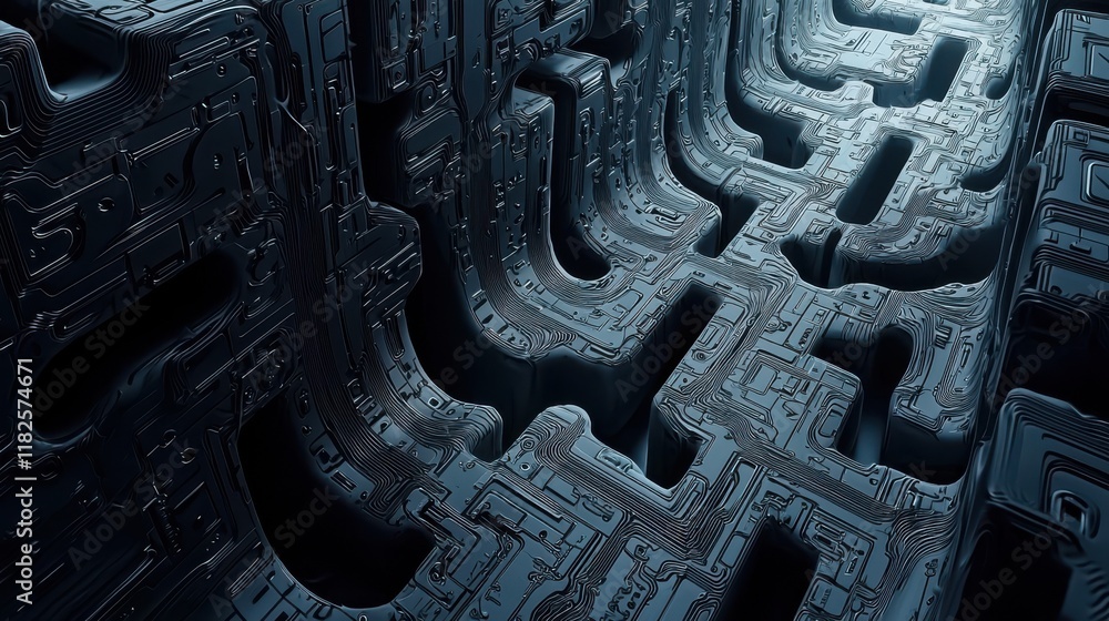 Poster abstract circuit design digital realm visual art technology environment close-up view innovative con