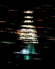 Abstract Illuminated Building at Night (New York, New York, USA)
