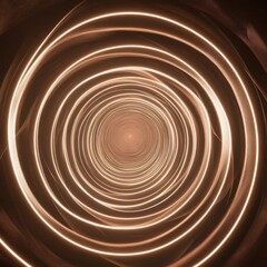 Mesmerizing Golden Spiral Tunnel: A Stunning Abstract Visual