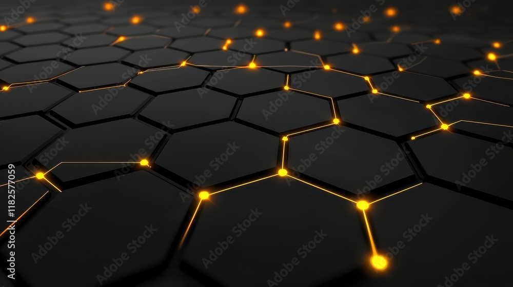 Poster futuristic network design abstract concept matte black environment digital art close-up view technol