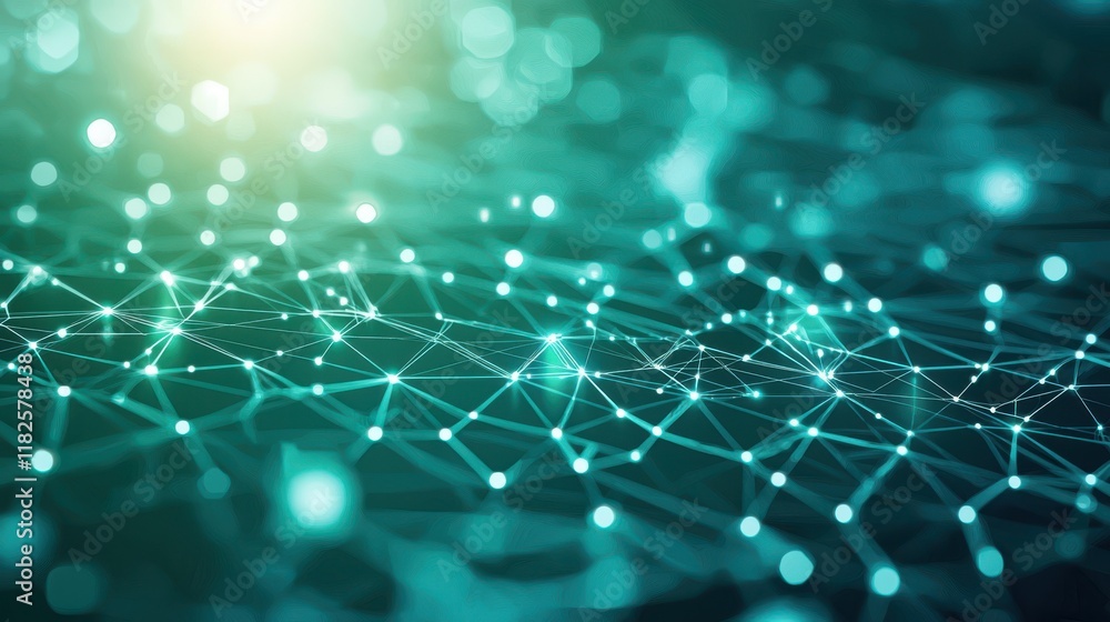 Poster futuristic abstract network visualization digital realm graphic art tech environment close-up innova