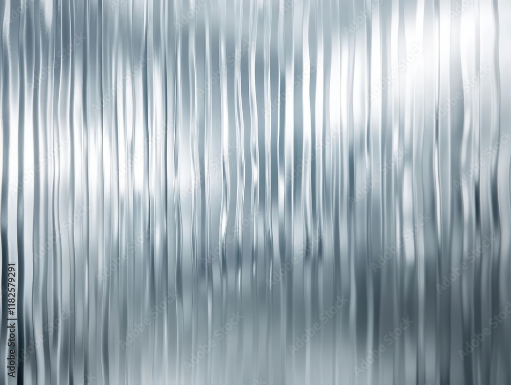 Poster contemporary abstract design with frosted glass effect creating elegant reeded texture in modern arc