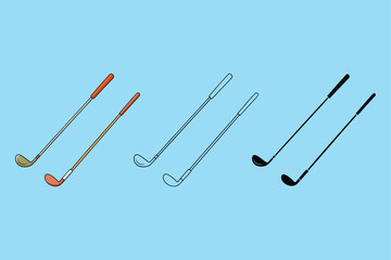 golf club with its handle vector illustration