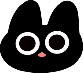 Hand drawn cute black cat vector image