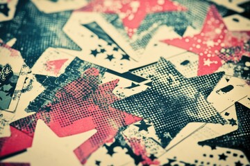 Naklejka premium A pile of playing cards stacked on top of each other