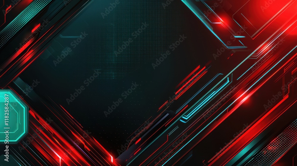 Poster futuristic technology background with abstract design digital environment graphic content modern vie