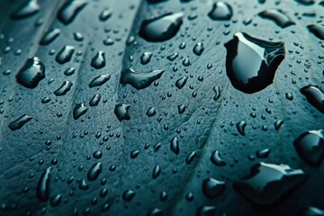Raindrops on Leaves with Abstract Patterns