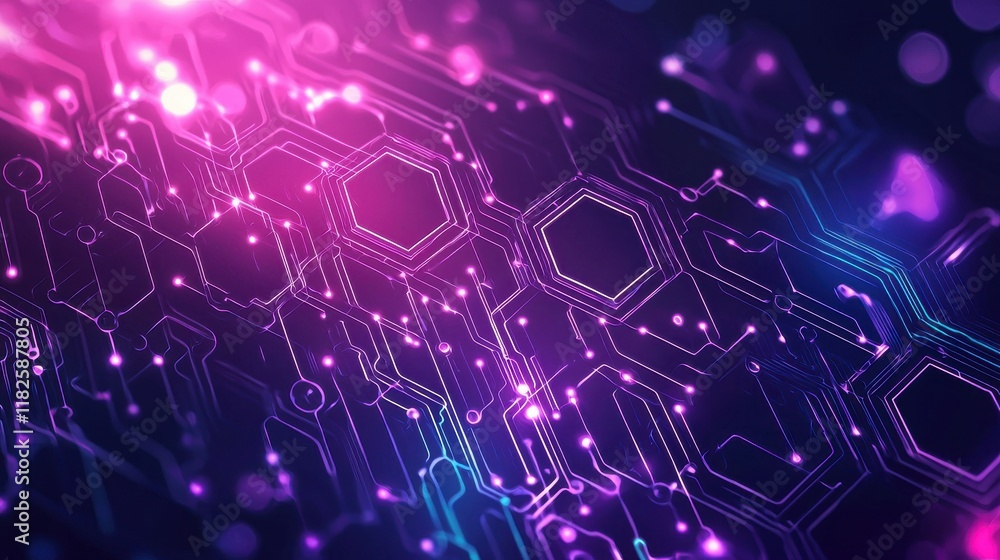 Poster innovative technology patterns digital realm abstract background illuminated environment futuristic 