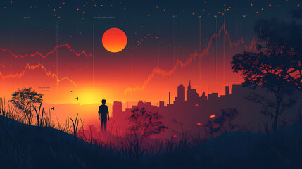 Fototapeta premium economic risk concept
