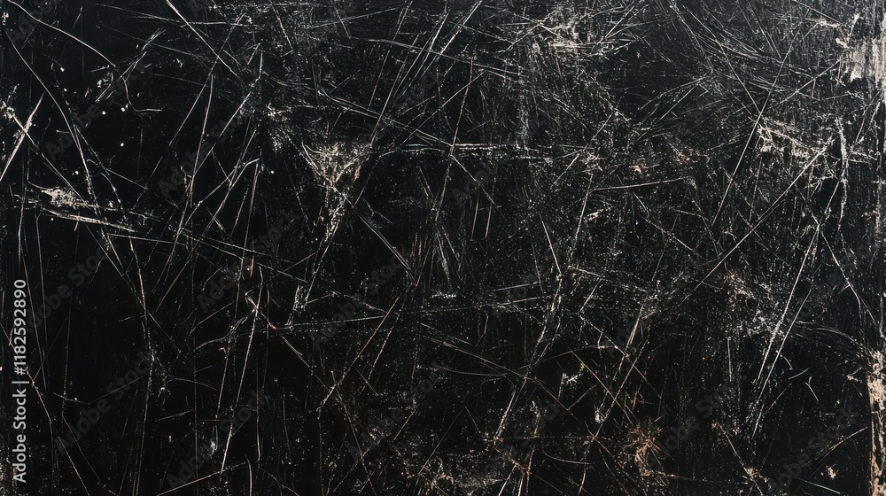 Poster scratched black surface texture abstract art digital background dark environment close-up visual con
