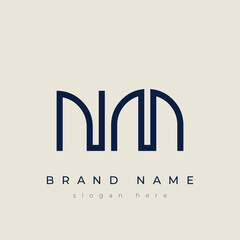 N and M logo design. NM abstract Letters Logo Monogram. This logo design is the process of creating a visual symbol that represents a brand, company, or individual.