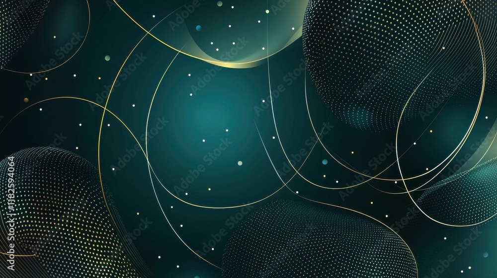 Poster futuristic abstract emerald background digital art graphic design modern environment close-up view c