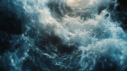 Ocean waves, churning water, sunlight, nature, background texture