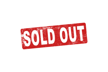 SOLD OUT red rubber stamp over a white background.
