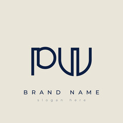 P and W logo design. PW abstract Letters Logo Monogram. This logo design is the process of creating a visual symbol that represents a brand, company, or individual.