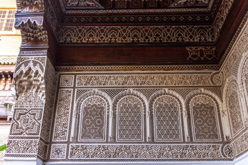 Morocco, Marrakech. Bahia Palace detail.