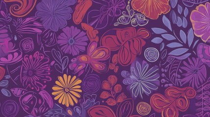 Stunning Floral Pattern Design with Vibrant Colors