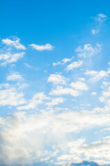 Sunset sky view, picturesque sunset sky background with scenic evening clouds