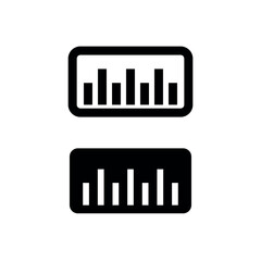 Ruler icon. Designation of dimensions or dimensions. Measurement or drawing attribute. Mathematical or geometrical symbol. Web icon.