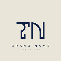 Fototapeta premium T and N logo design. TN abstract Letters Logo Monogram. This logo design is the process of creating a visual symbol that represents a brand, company, or individual.