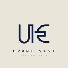 U and E logo design. UE abstract Letters Logo Monogram. This logo design is the process of creating a visual symbol that represents a brand, company, or individual.