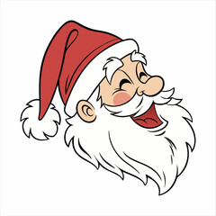 Christmas day drawing Santa  vector design.