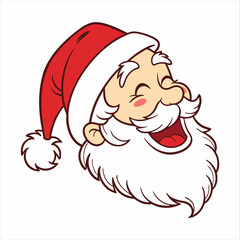 Christmas day drawing Santa  vector design.