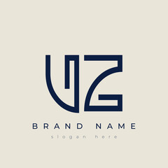 Fototapeta premium V and Z logo design. VZ abstract Letters Logo Monogram. This logo design is the process of creating a visual symbol that represents a brand, company, or individual.